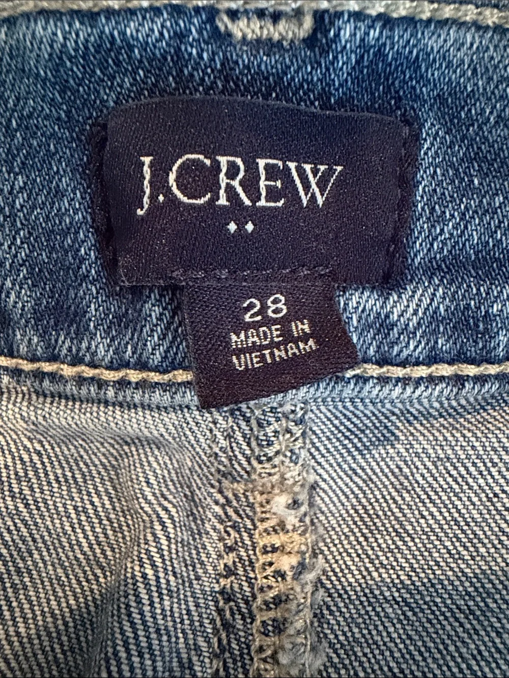 J. Crew Dark Blue High-Rise Denim Shorts - Picture 3 of 3